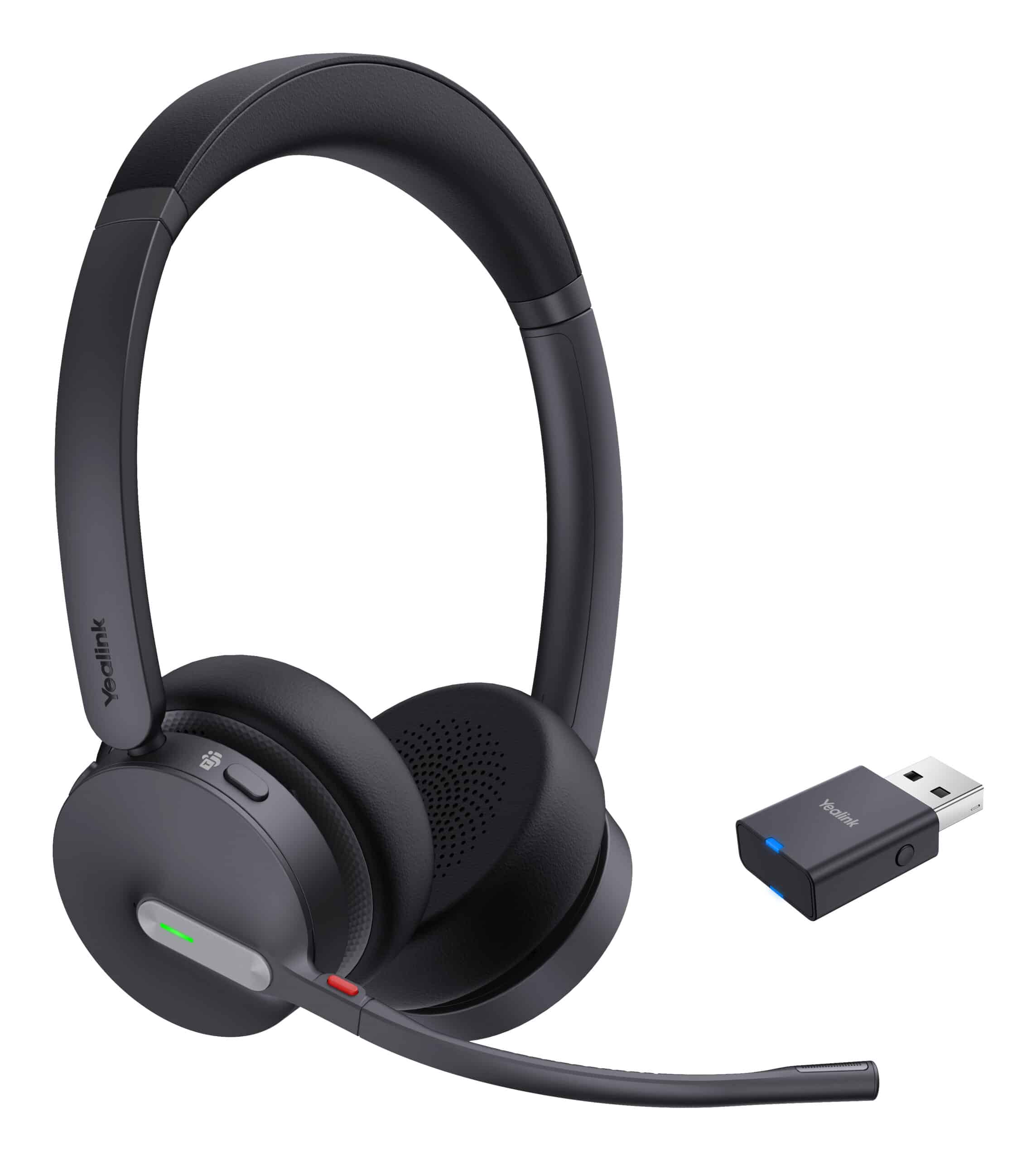 Yealink WH64 Hybrid Dual Teams Headset Draadloos Hoofdband Kantoor/callcenter Micro-USB Bluetooth Zwart