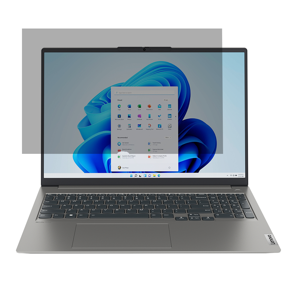 Lenovo 4XJ1U03940 schermfilter 40,6 cm (16") Laptop Randloze privacyfilter voor schermen