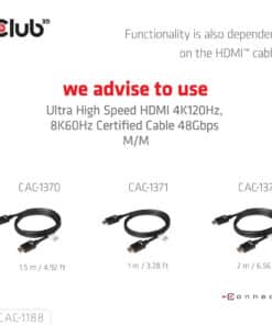 CLUB3D Mini DisplayPort™ 1.4 to HDMI™ 8K60Hz M/F Adapter - Afbeelding 6