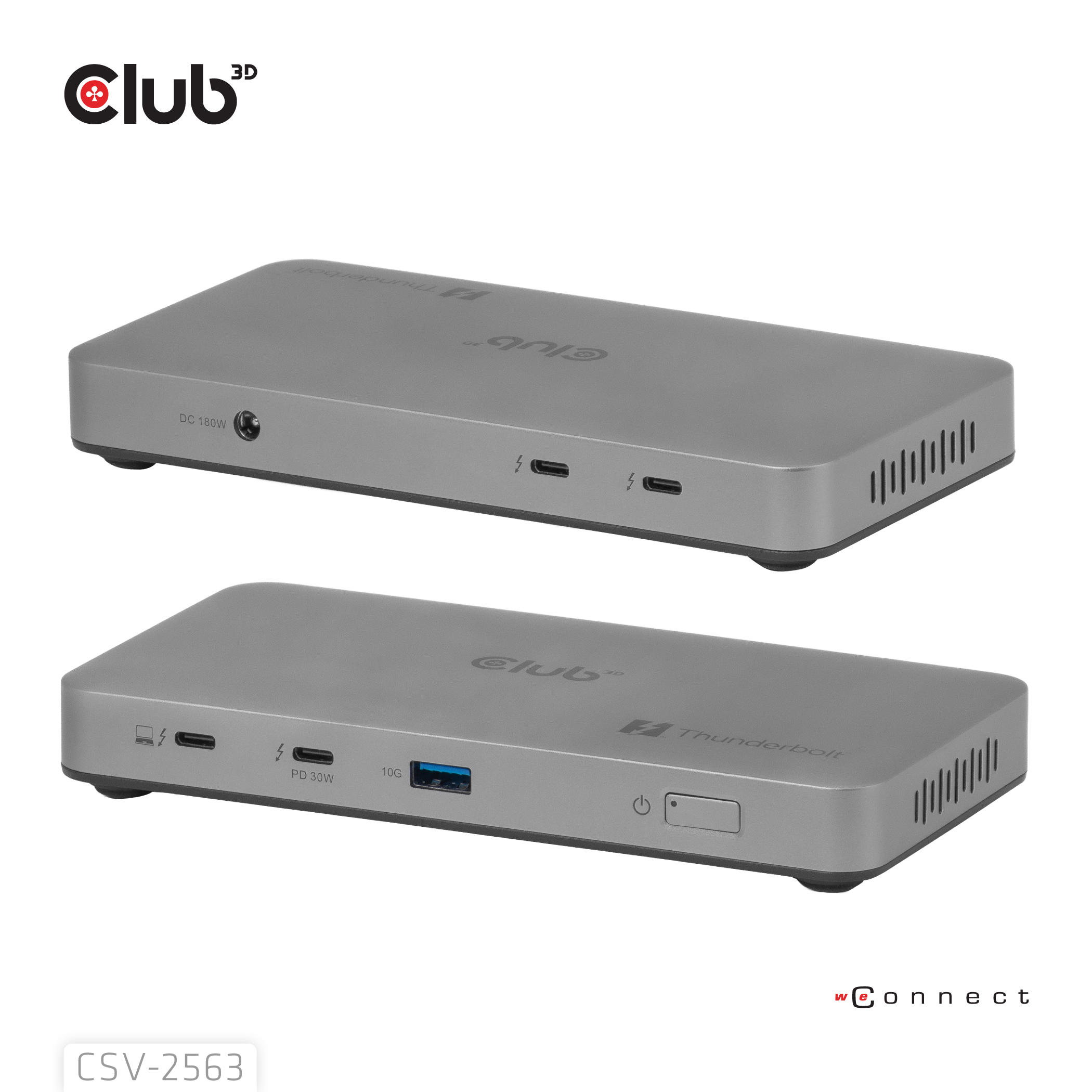 CLUB3D CSV-2563 5-1 Thunderbolt™ 5 Hub Triple video 5K60Hz Thunderbolt™ Share Certifi ed 180W - Afbeelding 5