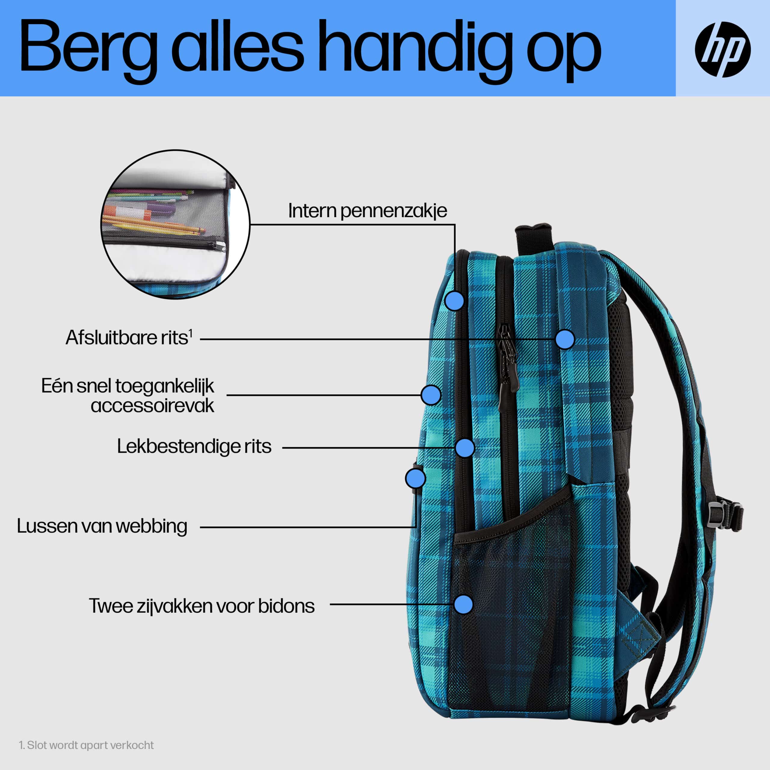 HP Campus XL Backpack, ruitmotief