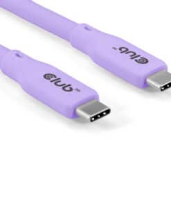 CLUB3D USB C oplaadkabel paars siliconen & tangle-free - Afbeelding 6