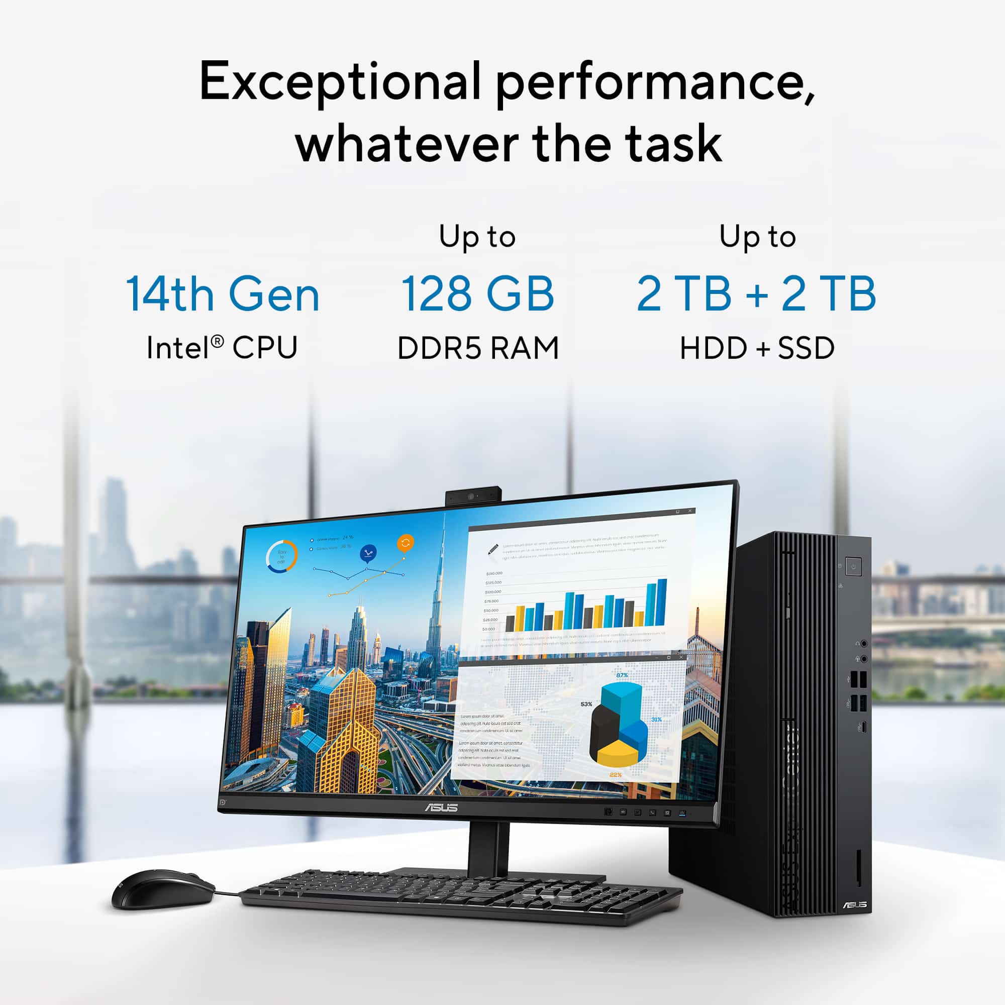 ASUS ExpertCenter D7 SFF D701SER-514500341X Intel® Core™ i5 i5-14500 16 GB DDR5-SDRAM 512 GB SSD Windows 11 Pro Tower PC Zwart - Afbeelding 8
