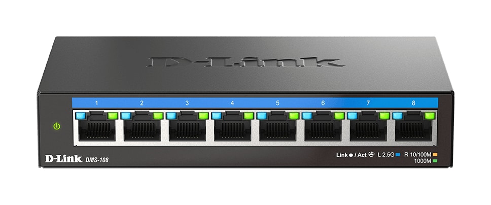 D-Link 8-poorts 2,5G Multi-Gigabit Desktop Switch - Afbeelding 2