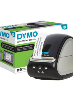 DYMO LabelWriter 550 Turbo Labelprinter | Labelmaker met direct thermisch afdrukken op hoge snelheid | Automatische labelherkenning | Drukt verzendlabels en meer af met USB/LAN-connectiviteit
