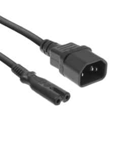 ACT Netsnoer C14 - C7 zwart 0,2 m
