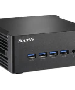 Shuttle Nano PC NA10H7, AMD Ryzen 7-8845HS APU, Radeon780M, 2xHDMI, 2xUSB-C 4.0(DP), 2x2.5Gbit LAN, incl. VESA, 24/7 permanent gebruik Barebone