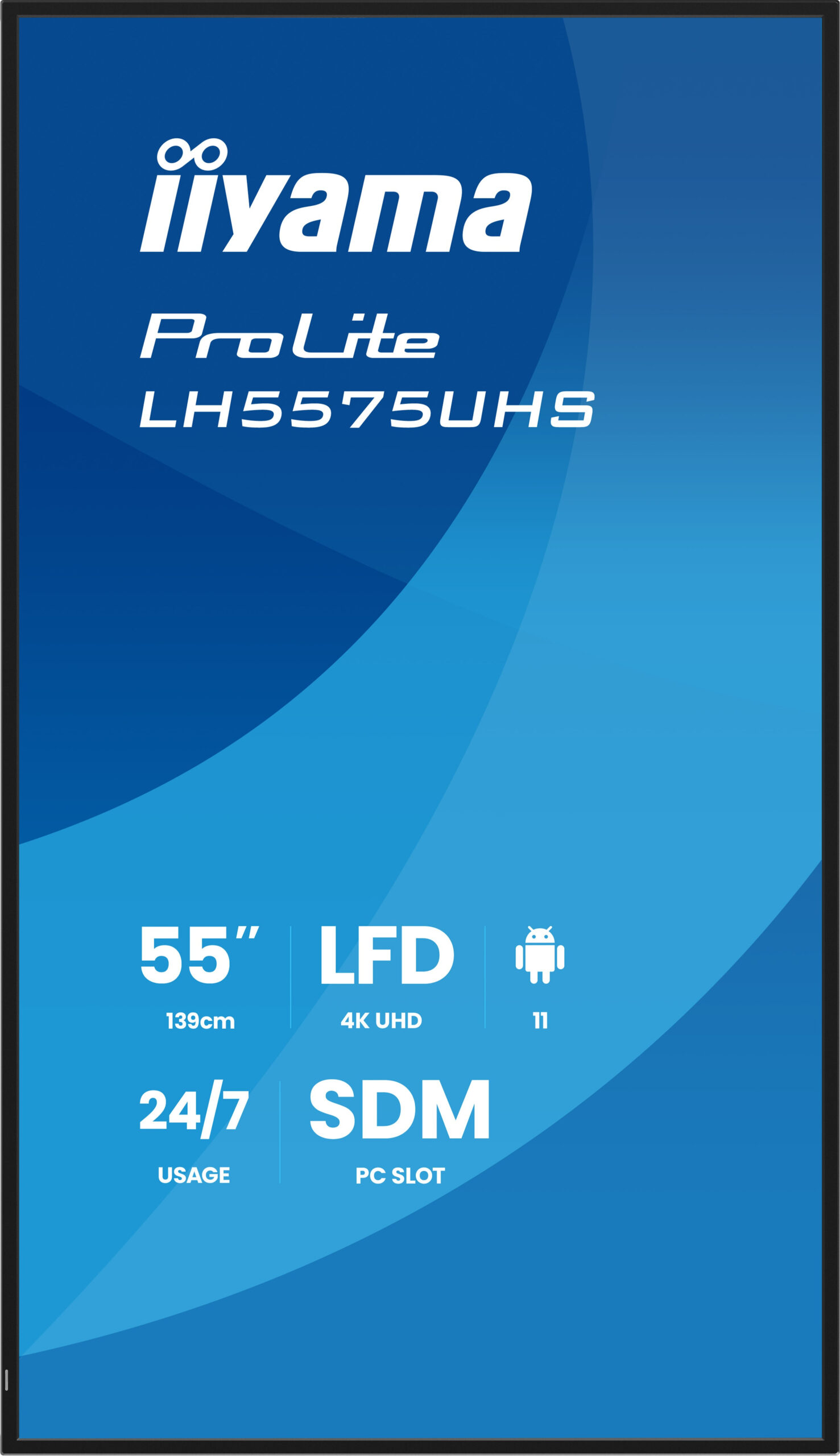 iiyama LH5575UHS-B2AG beeldkrant Digitale signage flatscreen 138,7 cm (54.6") LCD Wifi 500 cd/m² 4K Ultra HD Zwart Type processor Android 11 24/7 - Afbeelding 4