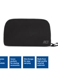 ACT City Accessoire Travel Organizer, gemaakt van gerecyclede plastic flessen Netwerkkabel - Afbeelding 2