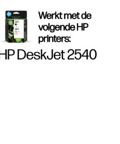 HP 301 originele zwarte/drie-kleuren inktcartridges, 2-pack