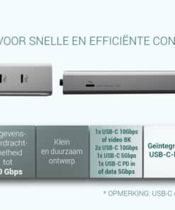 i-tec Metal USB-C Charging HUB 5port with USB-C video 8K + Power Delivery 85W - Afbeelding 5