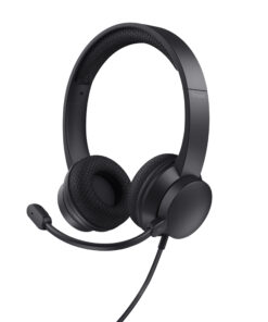 Trust HS-260 Headset - USB headset voor kantoor en calls – Lichtgewicht ontwerp – Verstelbare microfoon – business model - Zwart