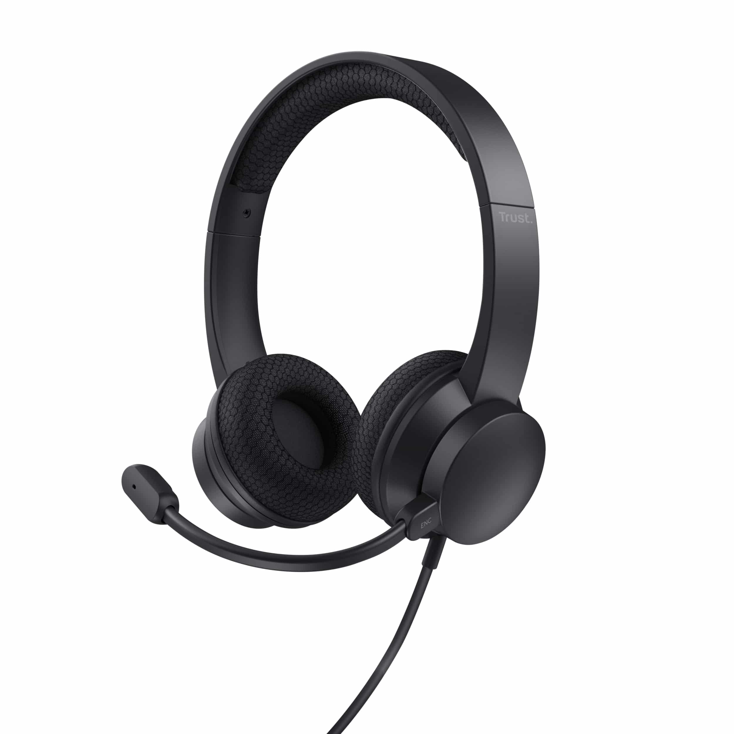 Trust HS-260 Headset - USB headset voor kantoor en calls – Lichtgewicht ontwerp – Verstelbare microfoon – business model - Zwart