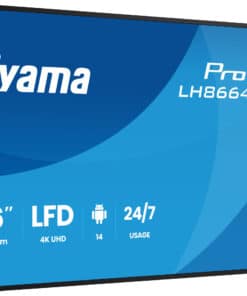 iiyama LH8664UHS-B3AG beeldkrant Digitale signage flatscreen 2,17 m (85.6") Wifi 500 cd/m² 4K Ultra HD Zwart Type processor Android 24/7 - Afbeelding 4