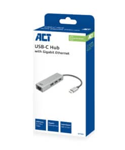 ACT USB-C hub 3.0, 3x USB-A, Gigabit ethernet - Afbeelding 2