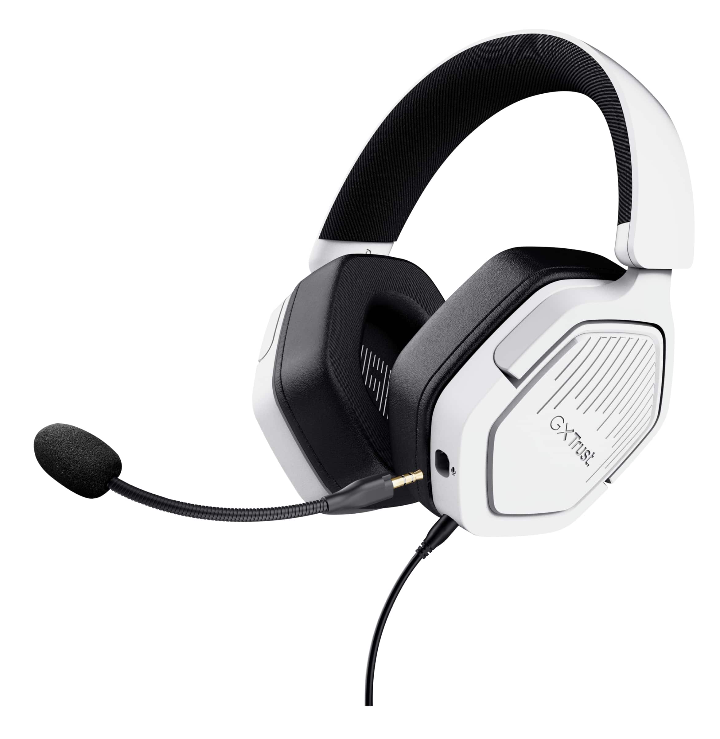 Trust GXT 492W Carus Gaming Headset - Bedrade gamingheadset – Afneembare microfoon – Over-ear ontwerp – Wit