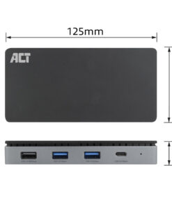 ACT USB-C 4K MST dockingstation voor 2 HDMI-monitoren, Ethernet, USB-C, 3x USB-A, PD passthrough en 1 meter lange afneembare USB-C-kabel - Afbeelding 8