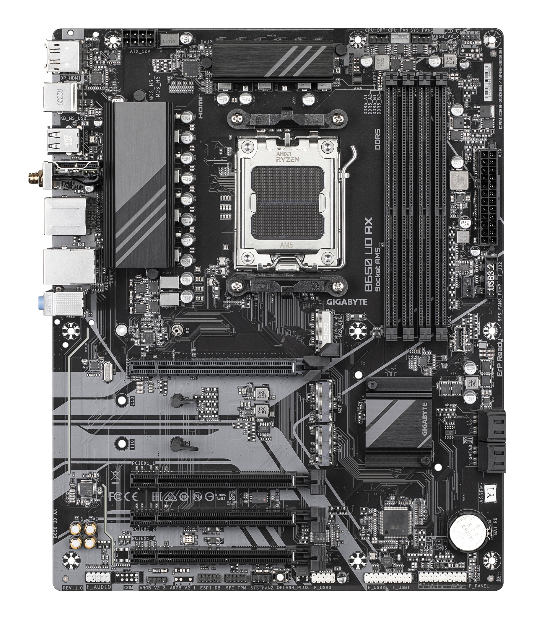 GIGABYTE B650 UD AX moederbord AMD B650 Socket AM5 ATX - Afbeelding 2