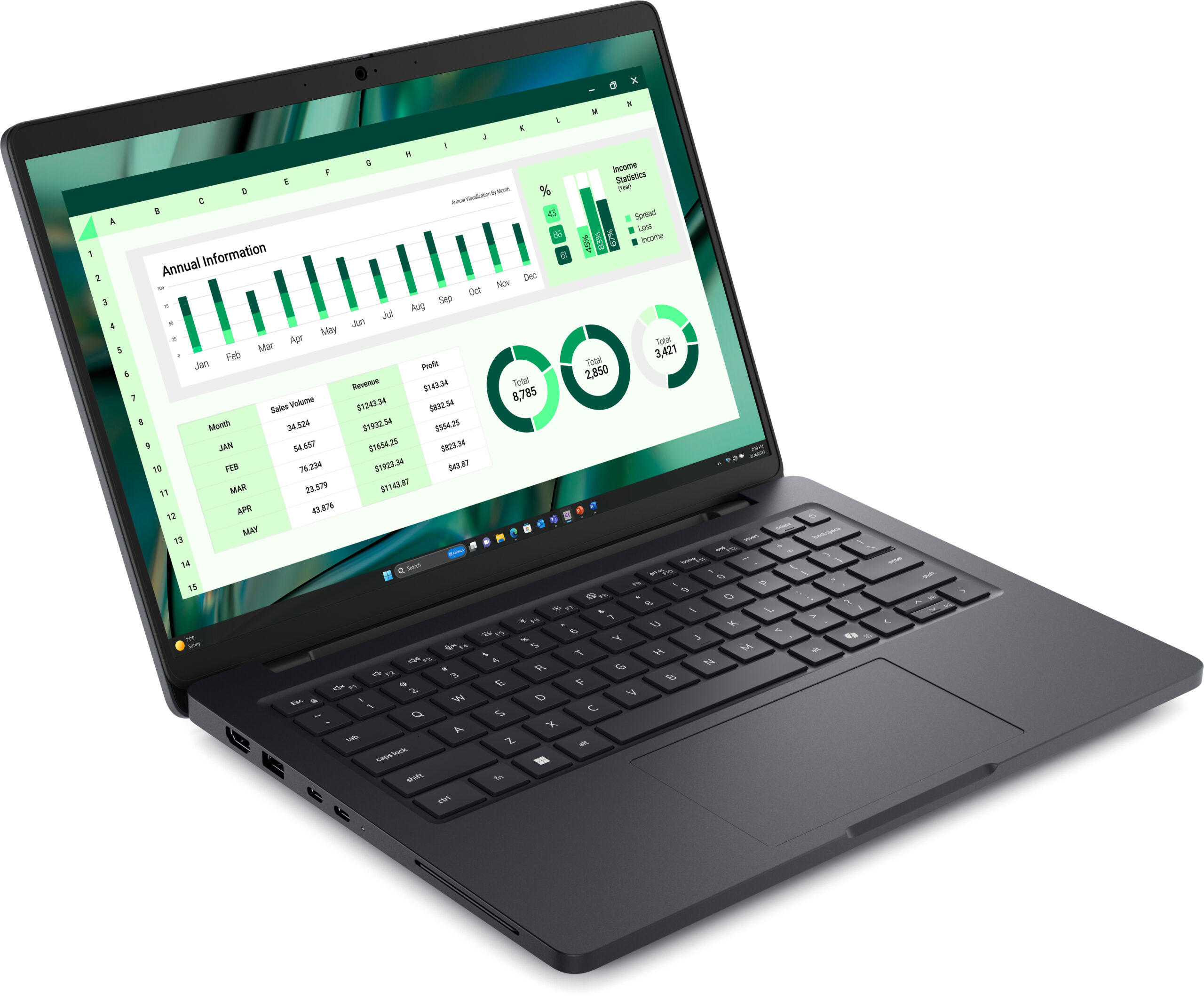 DELL Pro Max 14 MC14250 Intel Core Ultra 7 265H Mobiel werkstation 35,6 cm (14") Full HD+ 32 GB LPDDR5x-SDRAM 1 TB SSD NVIDIA RTX PRO 500 Blackwell Wi-Fi 7 (802.11be) Windows 11 Pro US International Zwart - Afbeelding 2