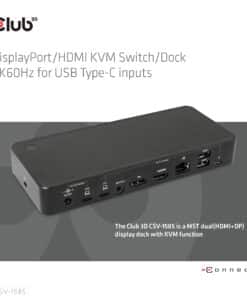 CLUB3D DisplayPort/HDMI KVM Switch/Dock 4K60Hz For USB Type-C inputs - Afbeelding 2