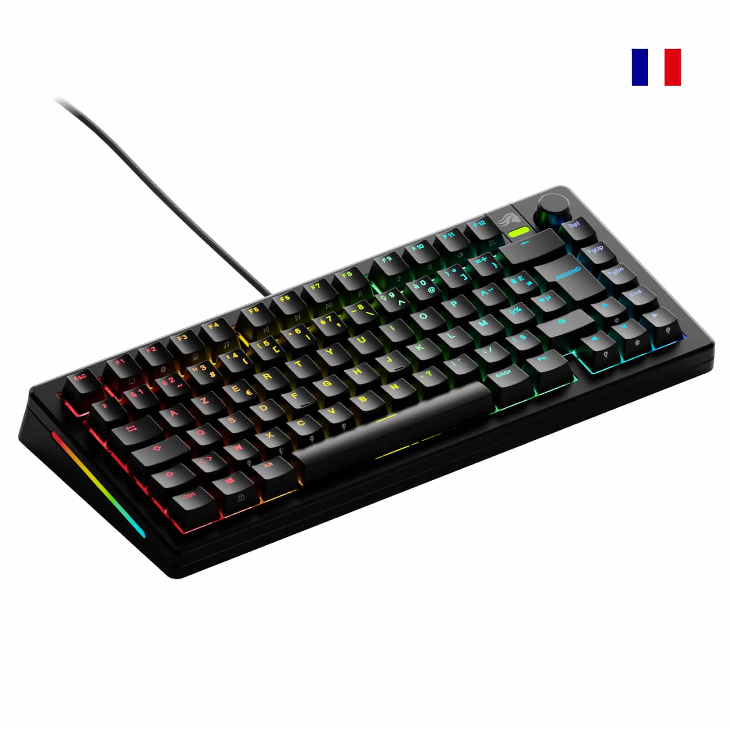 Glorious Gaming GMMK 3 75% Prebuilt toetsenbord Gamen USB AZERTY Frans Zwart