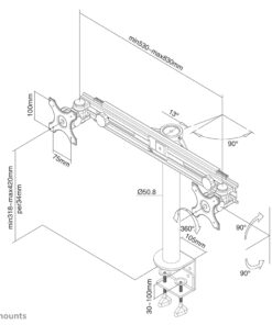 Neomounts FPMA-D700D Monitorarm 19-30"