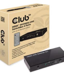 CLUB3D HDMI 2.0 UHD 4K60Hz SwitchBox 4 poorten en inbegrepen IR-afstandsbediening - Afbeelding 2