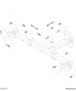 Neomounts FPMA-W960D flatscreen wandsteun Zwart - Afbeelding 6