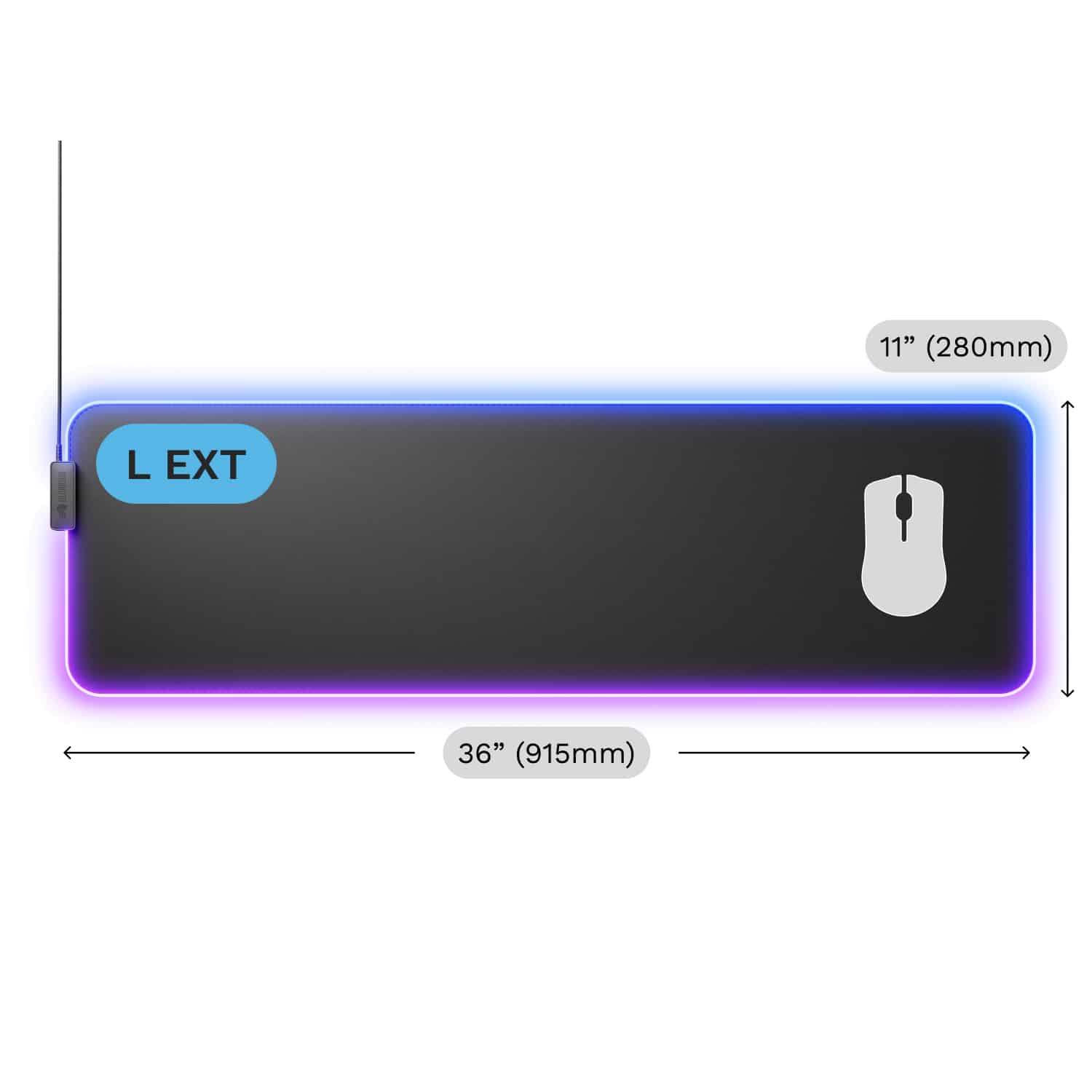 Glorious Gaming Mouse Pad GMP 2 GLED - Groot verlengd - Afbeelding 7