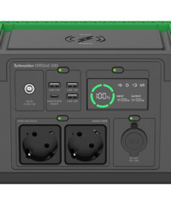 APC SE OffGrid Portable Power Station 330 - Li-Ion accu, LCD, 2x stopcontact, 3x USB-A, 1x USB-C, 1x 12V, draadloze lader