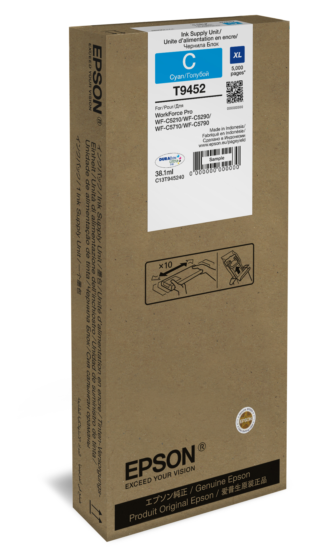 Epson WF-C5xxx Series Ink Cartridge XL Cyan - Afbeelding 2