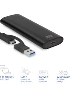 ACT USB-C M.2 NVMe / PCIe SSD Behuizing, tool-free - Afbeelding 2