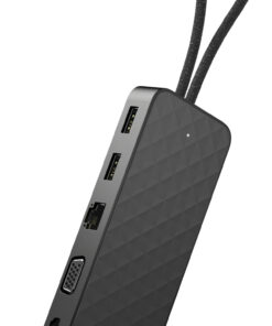 HP Spectre USB-C Travel Dock Bedraad USB 3.2 Gen 1 (3.1 Gen 1) Type-C Zwart