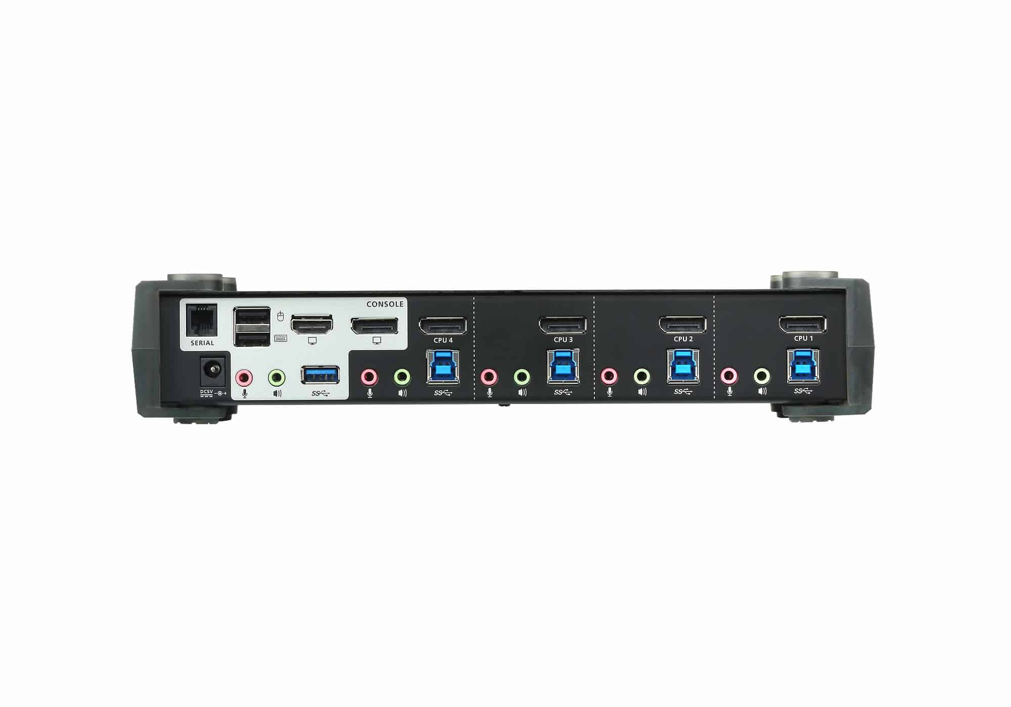 ATEN 4-poorts USB 3.0 4K DisplayPort MST KVMP-schakelaar (kabel meegeleverd)