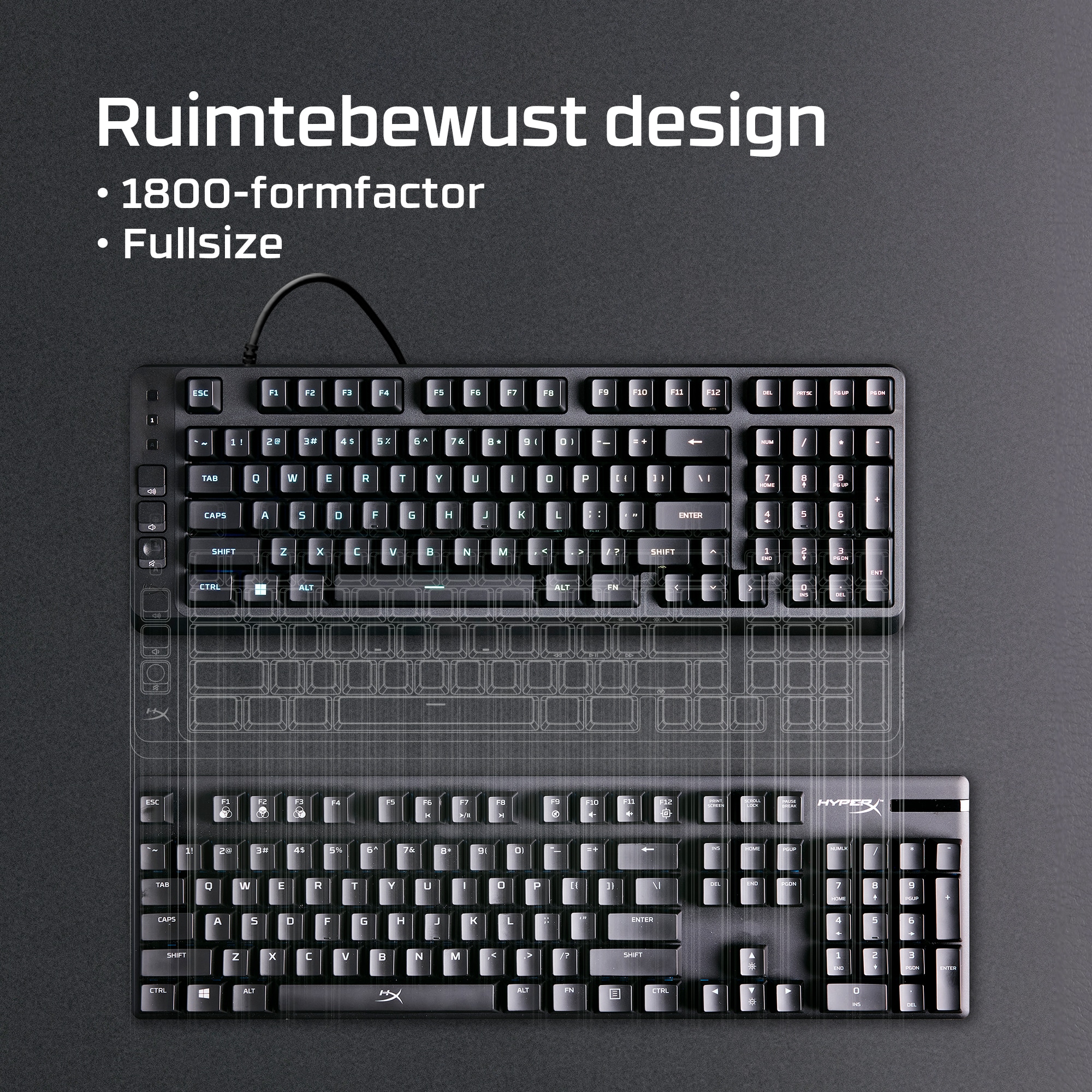 HyperX Eve 1800 - gamingtoetsenbord - Afbeelding 4