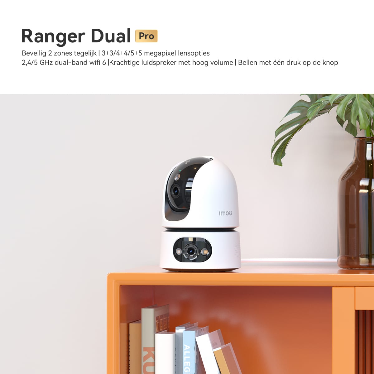 Imou Ranger Dual Pro 6MP IP-beveiligingscamera Binnen 2304 x 1296 Pixels Bureau
