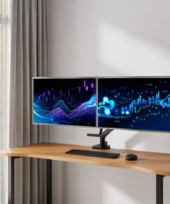 ACT Monitorarm 32" office premium, gasveer, crossbar, 2 schermen - Afbeelding 6