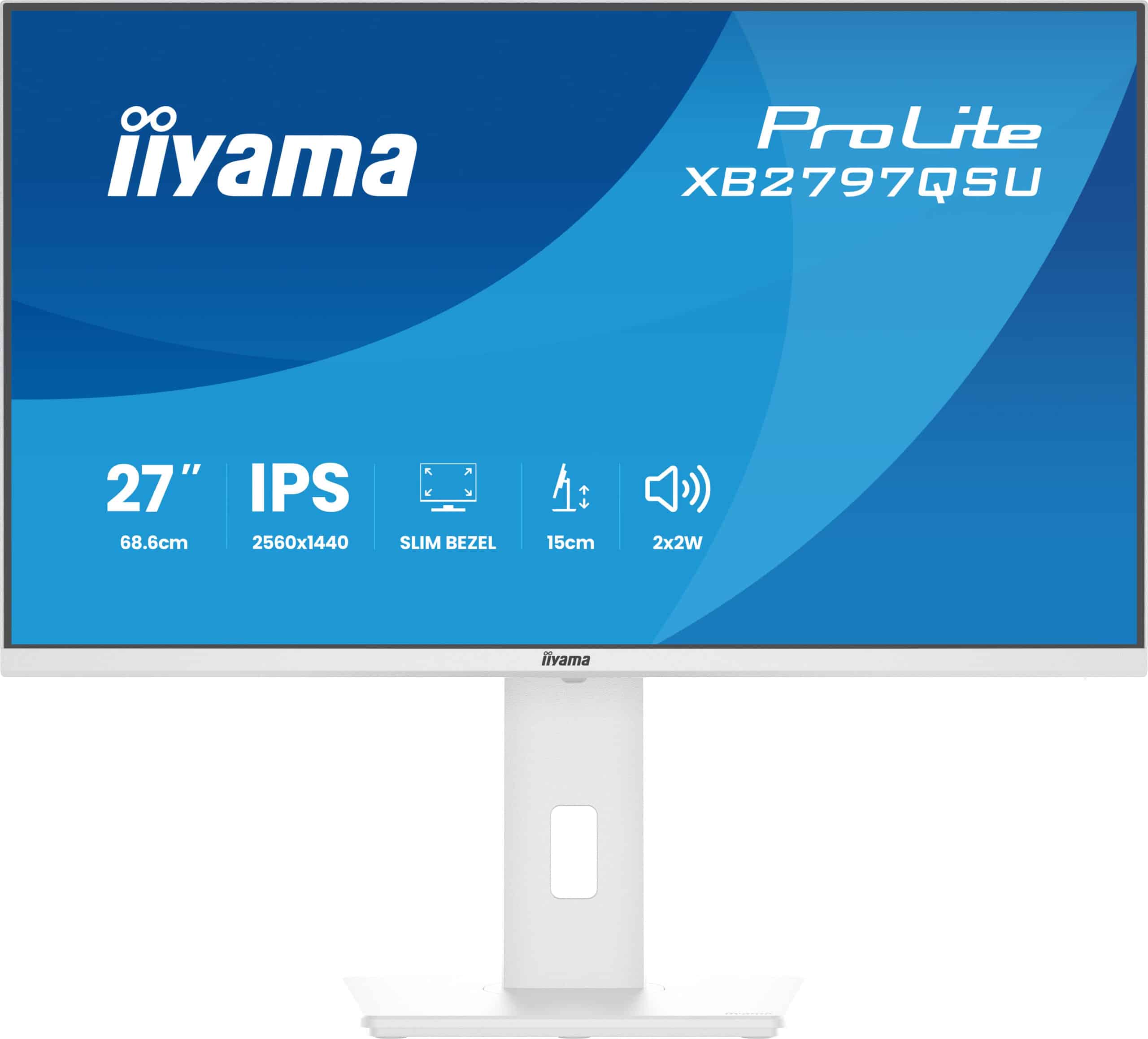 iiyama ProLite XB2797QSU-W1 computer monitor 68,6 cm (27") 2560 x 1440 Pixels Quad HD LED Wit - Afbeelding 3