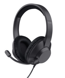 Trust Ayda Max USB-C Headset - USB headset voor kantoor en calls – USB-C en USB-A aansluiting – Opklapbare microfoon – Zwart