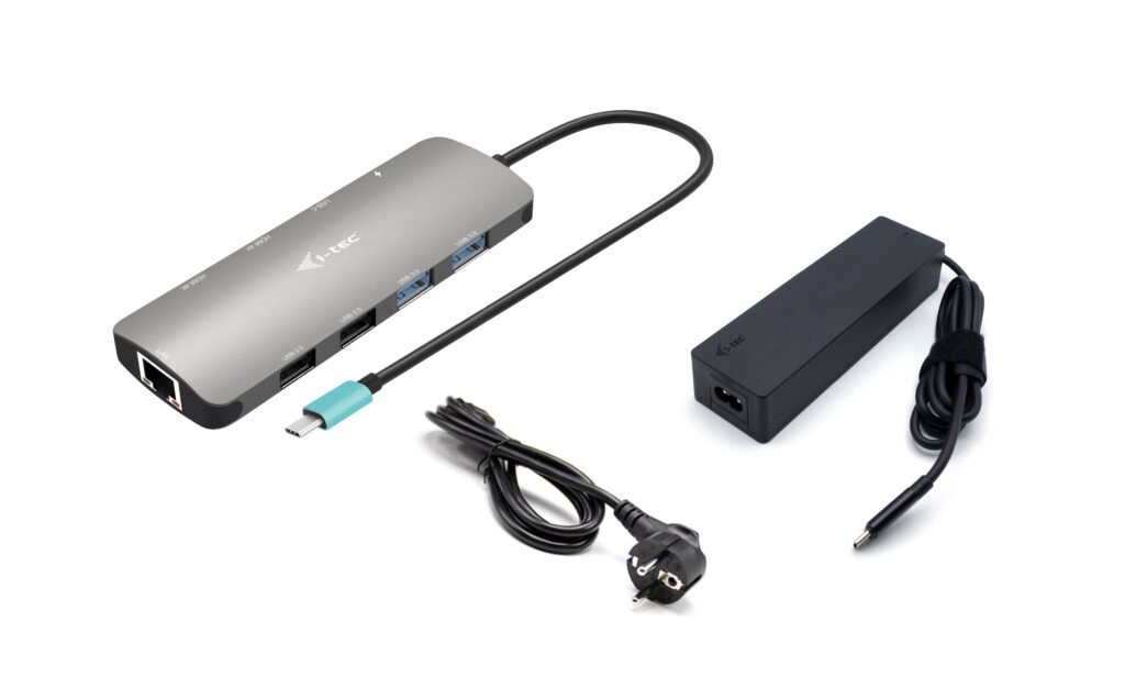 i-tec Metal USB-C Nano 2x Display Docking Station with PD 100 W + Charger 100W