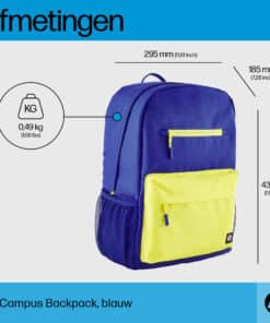 HP Campus Backpack, blauw - Afbeelding 2
