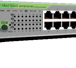 Allied Telesis FS710/16E Unmanaged Fast Ethernet (10/100) 1U Groen, Grijs