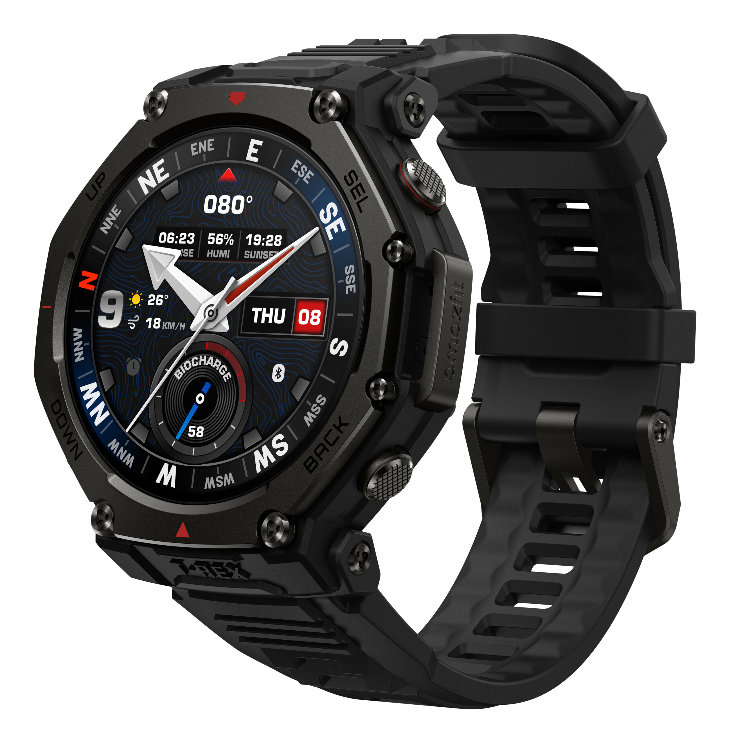 Amazfit T-Rex 3 Pro 3,81 cm (1.5") AMOLED 48 mm Digitaal 480 x 480 Pixels Touchscreen Zwart Wifi GPS - Afbeelding 6