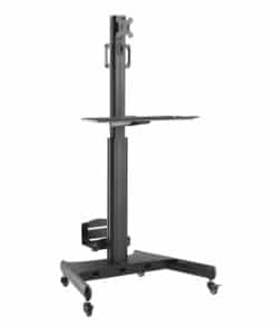 ACT Mobiel Werkstation voor een enkele monitor, met houder voor een pc, toetsenbord en muis