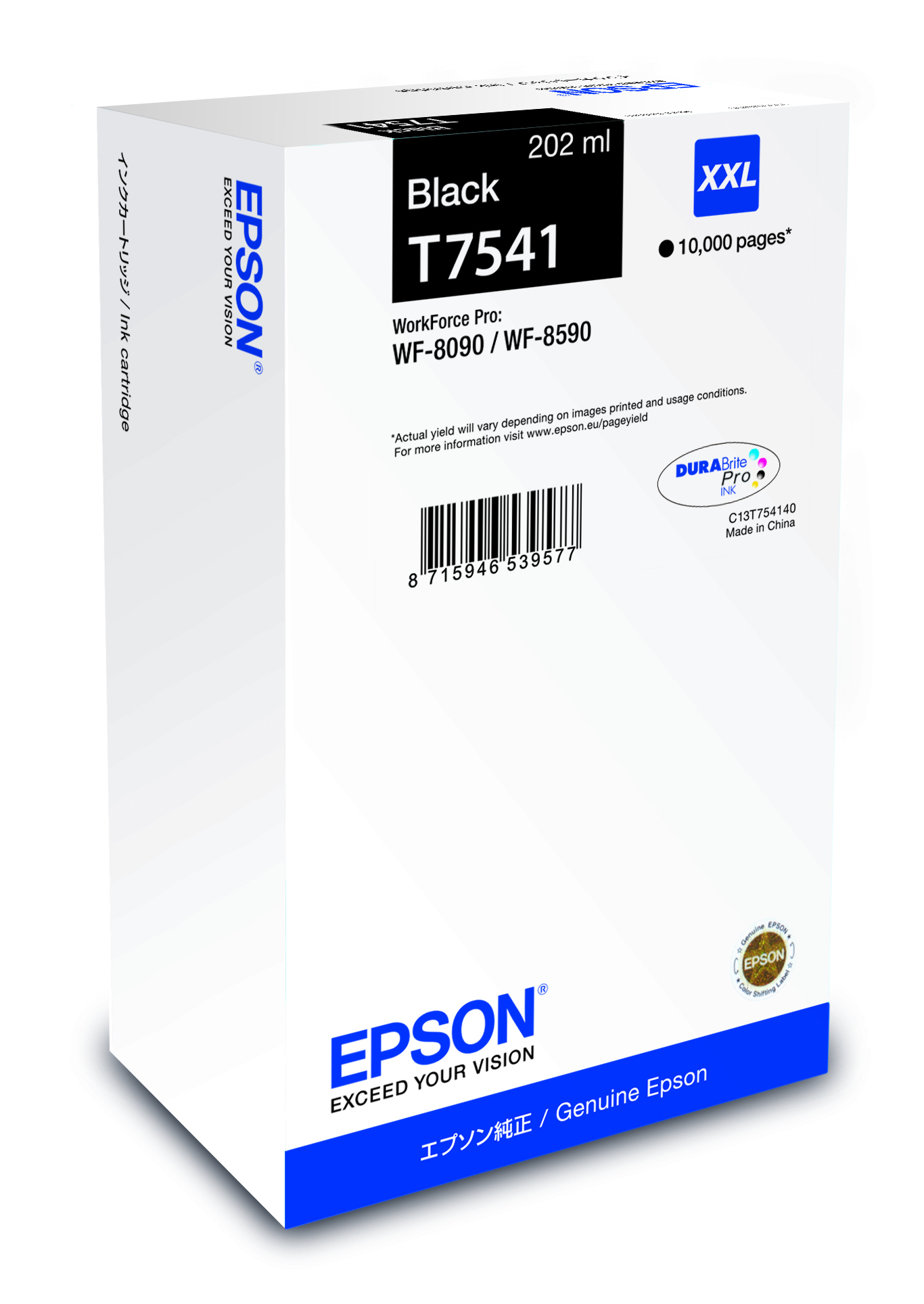 Epson C13T75414N inktcartridge 1 stuk(s) Origineel Ultrahoog rendement Zwart