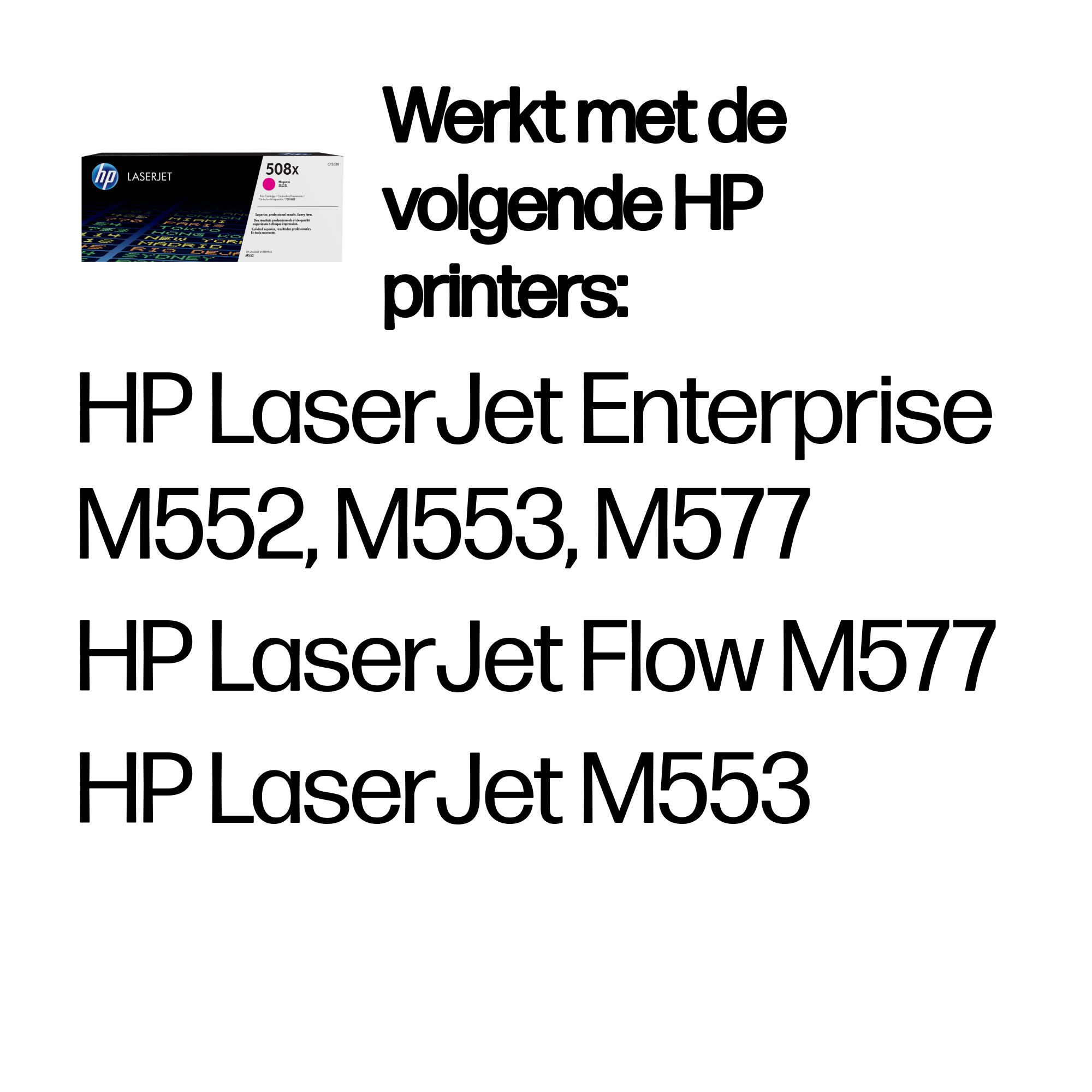 HP CF363X 508X Original High-capacity toner cartridge, magenta, LaserJet, 9500 pages - Afbeelding 2