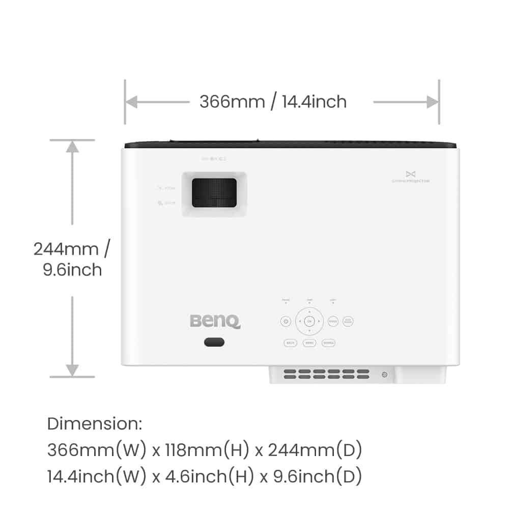 BenQ X500i Projector met korte projectieafstand 2200 ANSI lumens DLP UHD 4K (3840x2160) Zwart, Wit - Afbeelding 8