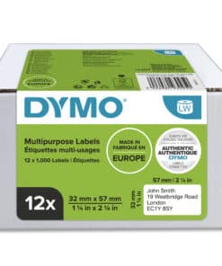 DYMO originele LabelWriter multifunctionele labels | 32 mm x 57 mm | 12 met elk 1000 labels (12.000 zelfklevende etiketten) | voor de LabelWriter labelprinters | gemaakt in Europa