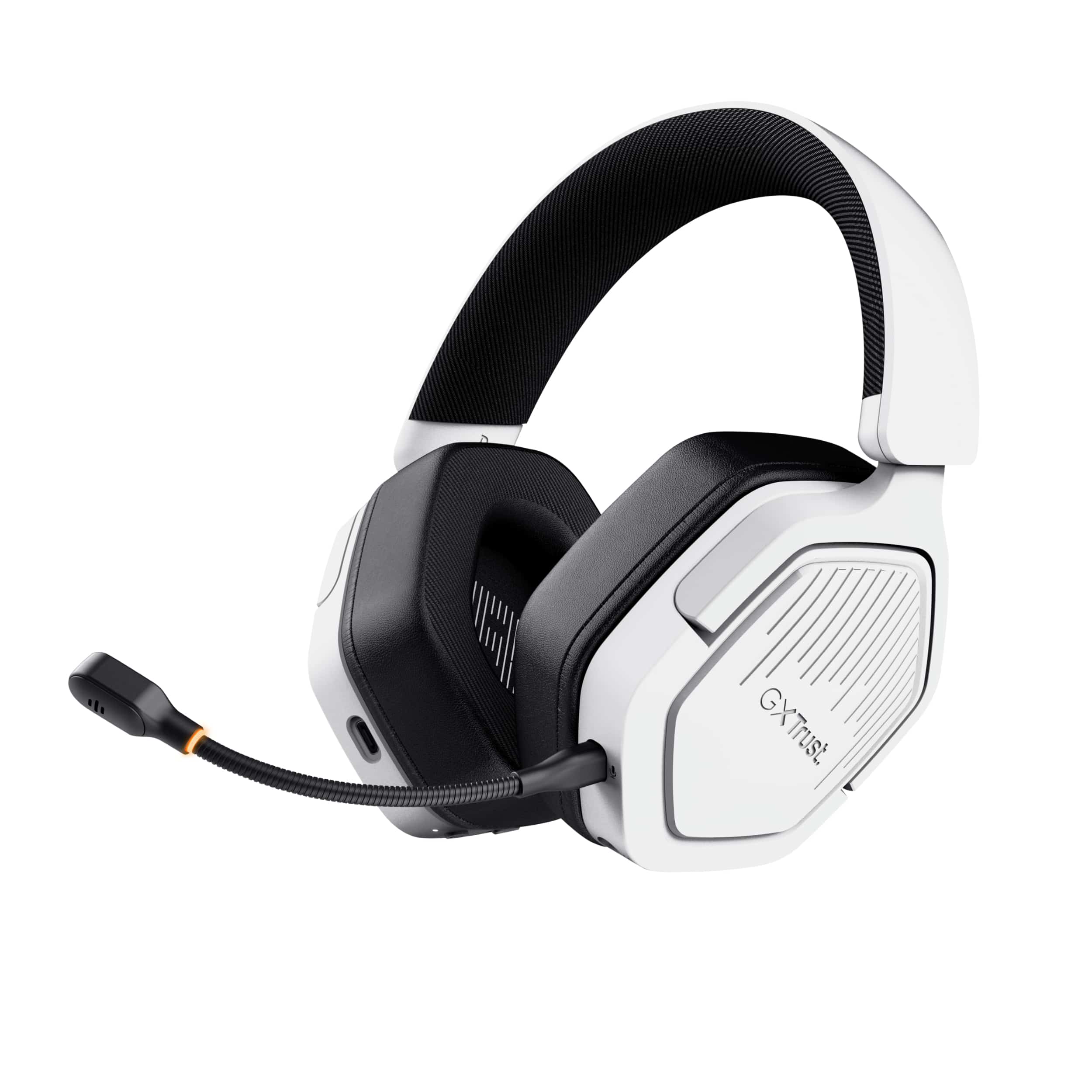 Trust GXT 493W Carus Gaming Headset - Draadloze gamingheadset – Bluetooth en 2.4 GHz verbinding – Afneembare microfoon – Wit