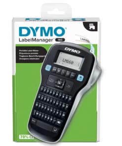 DYMO LabelManager 160-labelmaker | Draagbare labelprinter met AZERTY-toetsenbord | Inclusief zwart-wit D1-etiketten (12 mm) | Voor thuis en op kantoor